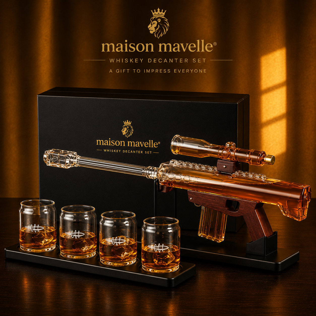Maison Mavelle™ Whiskey Decanter