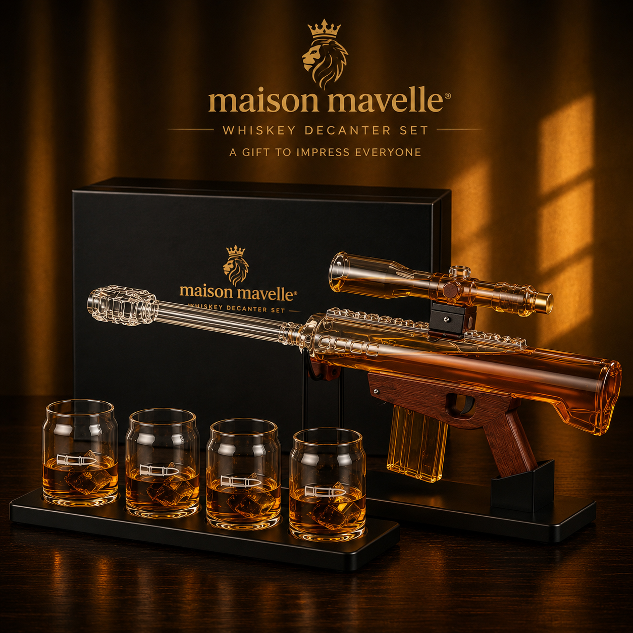 Maison Mavelle™ Whiskey Decanter